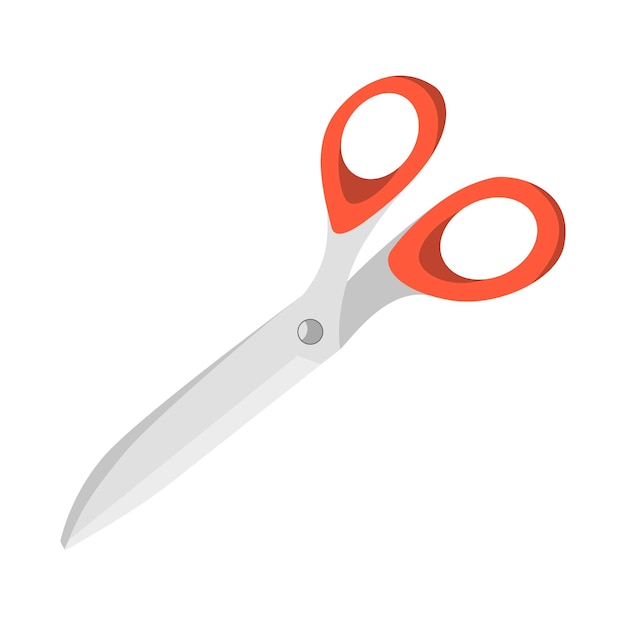 Flat Vector icon illustration of Scissors icon isolated on white background