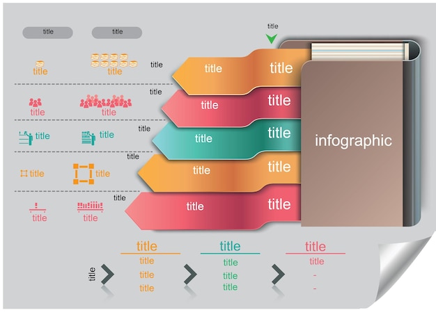 Flat vector infographic design with icons and photos