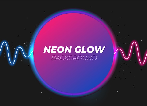 flat vector neon glow cyberpunk background dynamic shapes composition eps10 vector