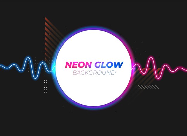 flat vector neon glow cyberpunk background dynamic shapes composition eps10 vector