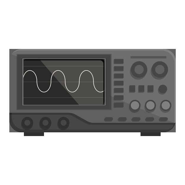 flat vector of a modern digital oscilloscope an essential tool for electronic signal analysis