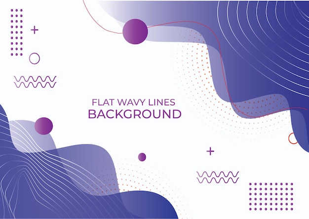Flat Wavy Lines Background