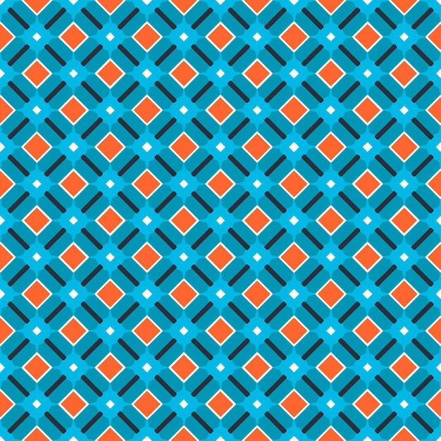Flerfarvet, sømløst og abstrakt mønster. Baggrund og baggrundsbillede. Flerfarvet, farverigt, ornamentalt design. Farvede mosaikornamenter. Vektor grafisk illustration EPS10