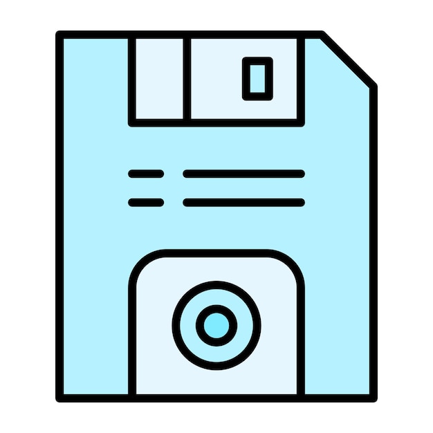 Floppy Disk Flat Illustration