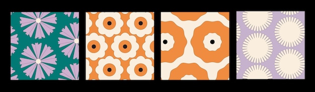 Floral and Geometric Seamless Patterns