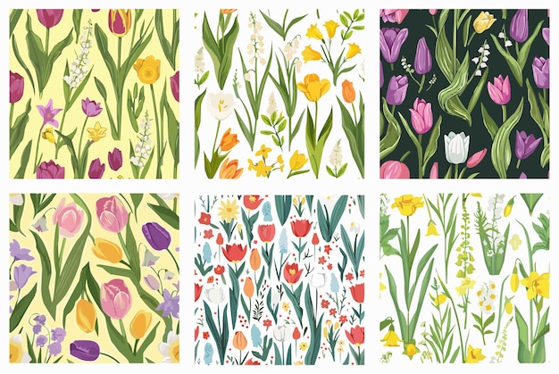 floral and leaf pattern designs for spring