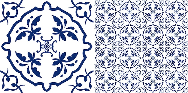 Floral decorative seamless tile pattern design
