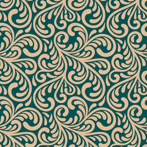 floral leaf abstract pattern vector classic design