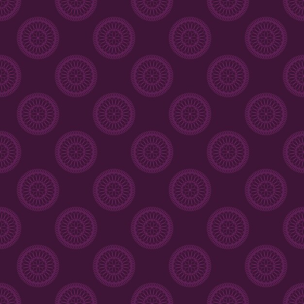 Floral mandalas vector seamless bohemian pattern