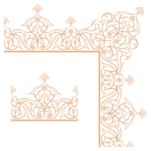 Floral ornament islamic border