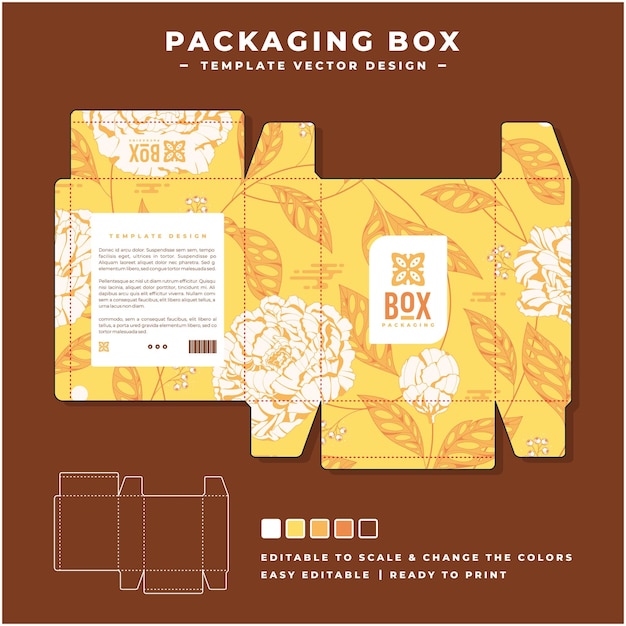 floral pattern packaging box design 89