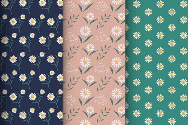 Floral pattern with daisies