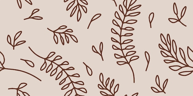 Floral print Seamless pattern Hand drawn style Collage contemporary print Fashionable template