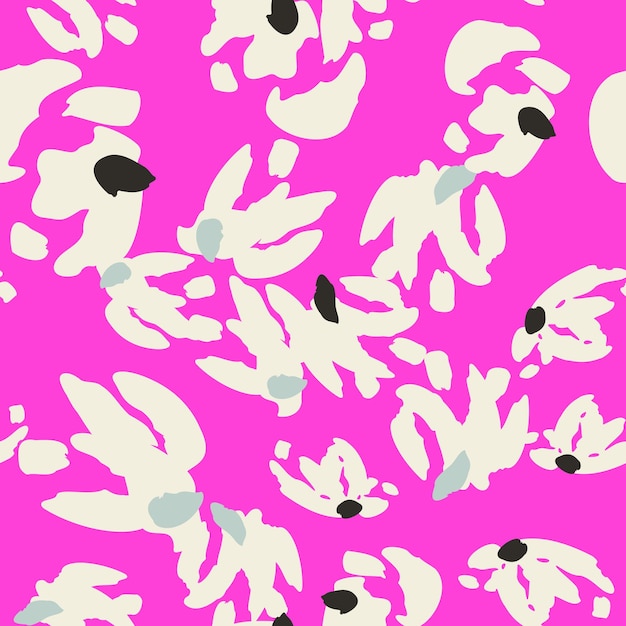 Floral seamless pattern with flowers Vector background design print