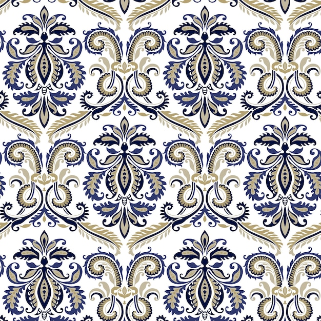 floral textured print damask seamless vintage pattern can be used for wallpaper fabric invitation