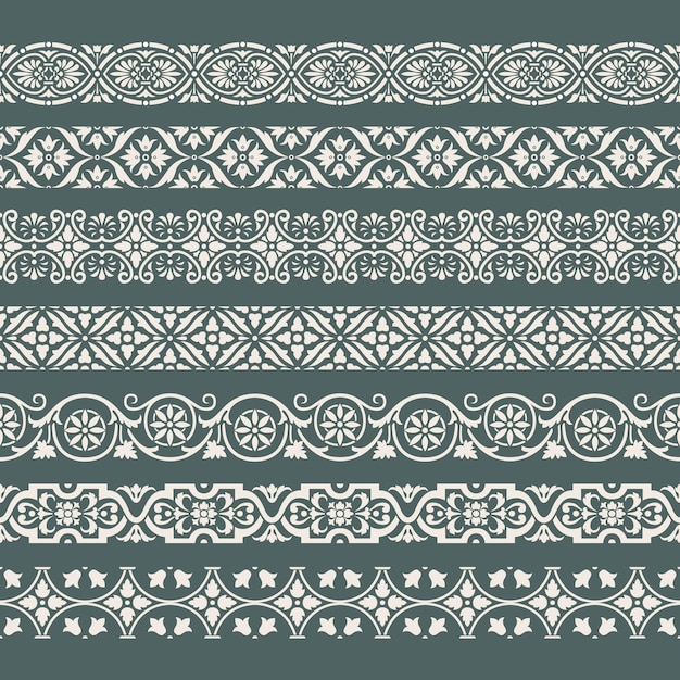 Floral vector frame with Antique Turkish Arabesque motif in golden floral pattern Luxury Floral Fra