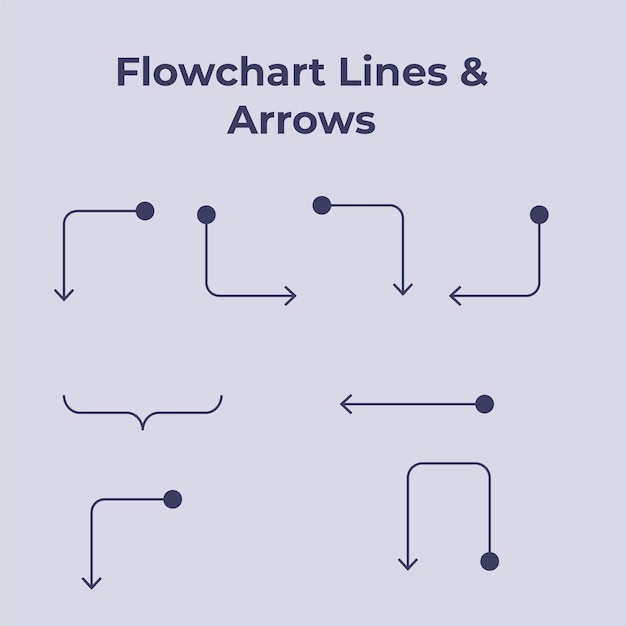 flowchart lines and arrow design