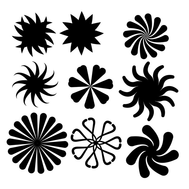 flower icon. different style flower