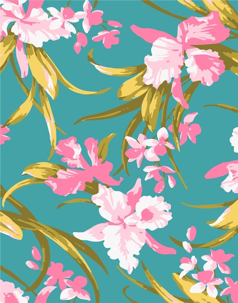 flower pattern seamless wallpaper design illustration ornament decor