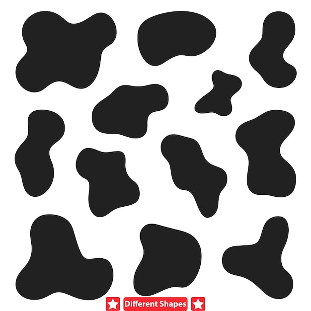 flowing forms captivating blob shape vector silhouettes for designers