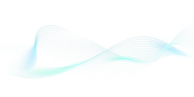 Flowing particles form waves a gradient light pattern modern technology background Vector