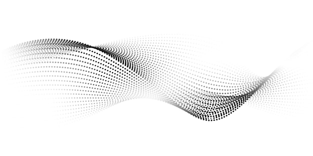 flowing particles form waves a gradient light pattern modern technology background vector