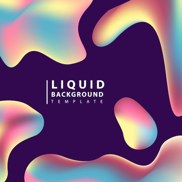 Fluid abstract background Colorful liquid shape composition