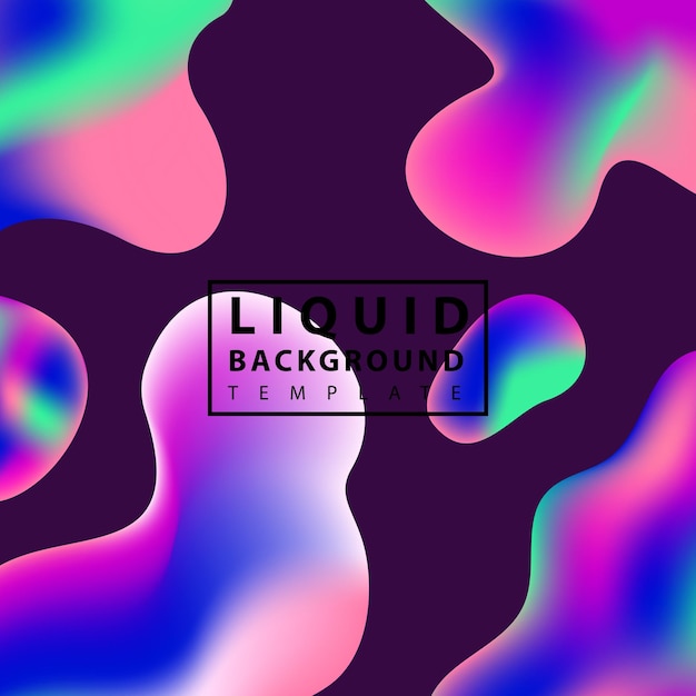 Fluid abstract background Colorful liquid shape composition