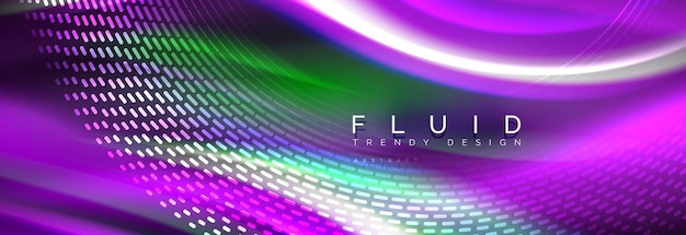 fluid color neon wave lines background neon liquid color futuristic paint template