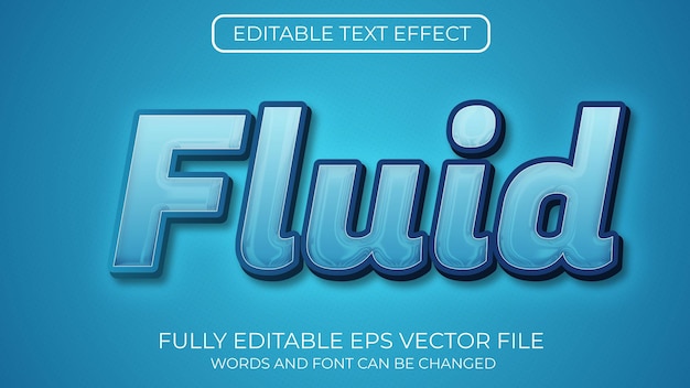 Fluid editable text effect headline title