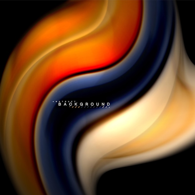 Fluid mixing colors vector wave abstract background design Colorful mesh waves