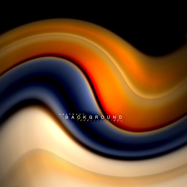 Fluid mixing colors vector wave abstract background design Colorful mesh waves