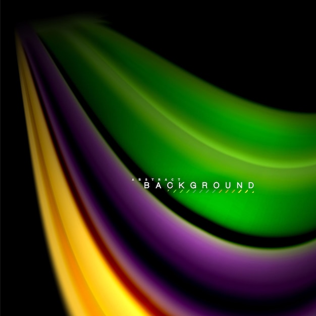 Fluid mixing colors vector wave abstract background design Colorful mesh waves