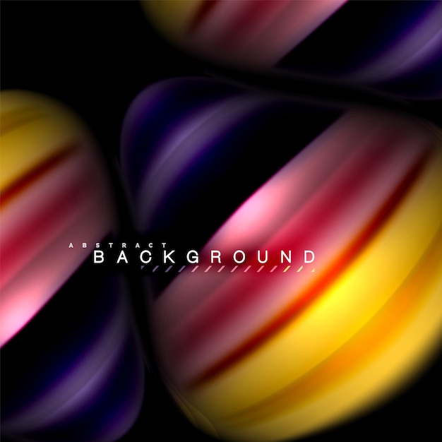 Fluid mixing colors vector wave abstract background design Colorful mesh waves