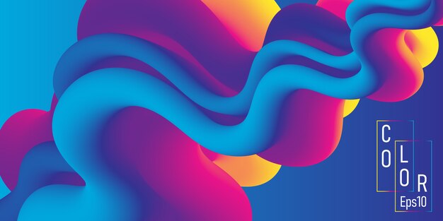 fluid shape. abstract flow. trendy background