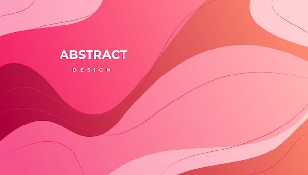 Fluid shapes wavy lines abstract background