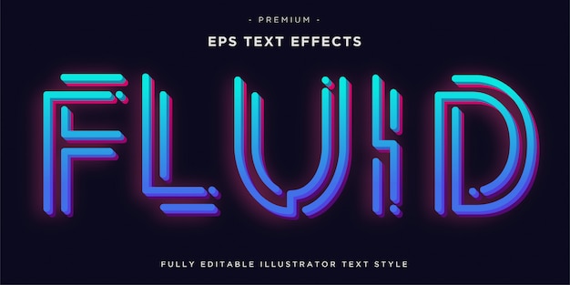 Fluid  text effect - Editable  text style  .