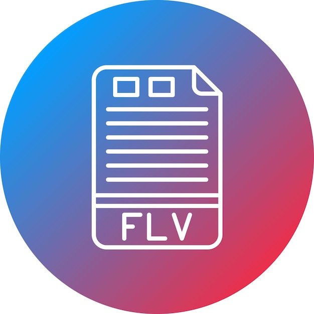 flv icon vector image can be used for file formats