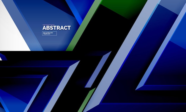Flying triangles compostion geometric background