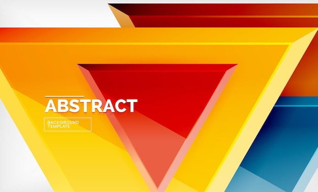 Flying triangles compostion geometric background