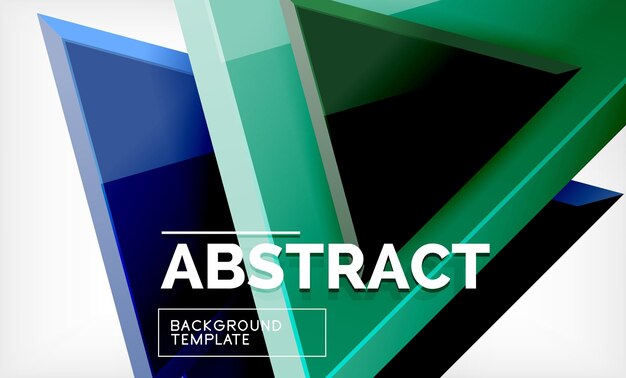 Flying triangles compostion geometric background