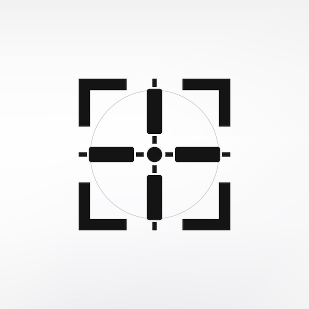 focus icon on white background focus lens vector