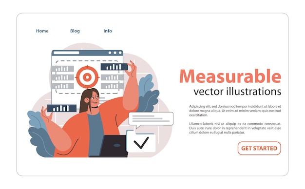 focused professional emphasizing the measurable aspect of smart goals aligning targets on a server