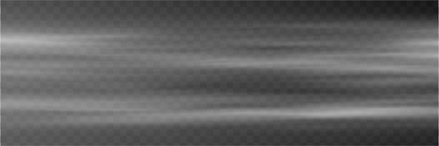 Fog on a transparent background panoramic image