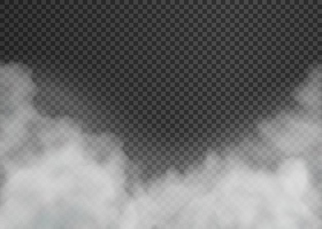 Fog or smoke isolated on transparent background Vector illustration