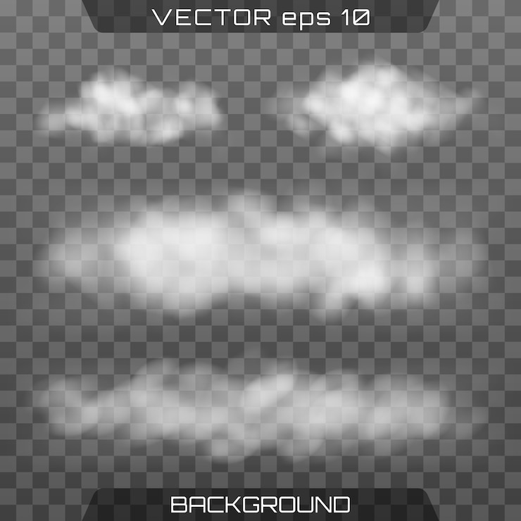 Fog or smoke, realistic cloud, transparent smoke.