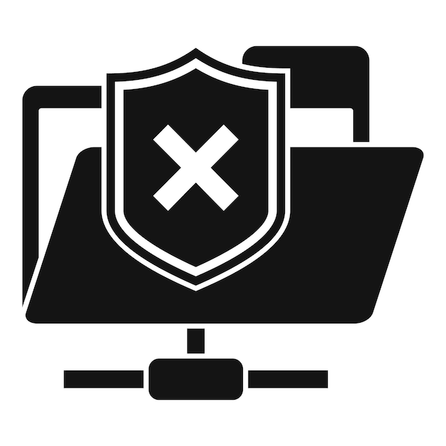 Folder access authentication icon Simple illustration of Folder access authentication vector icon for web design isolated on white background