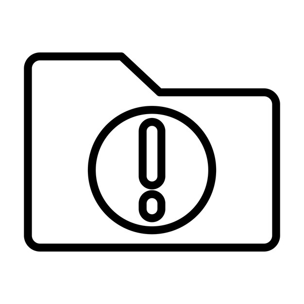 folder alert vector icon
