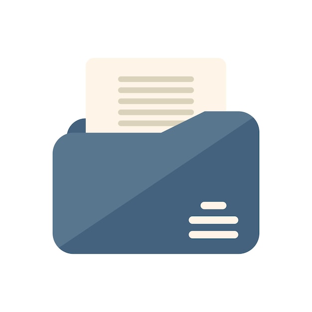 Folder data icon flat vector Report document Chart file isolated
