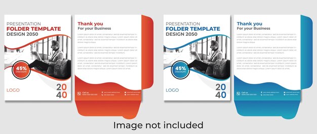 folder design template with multiple color variations